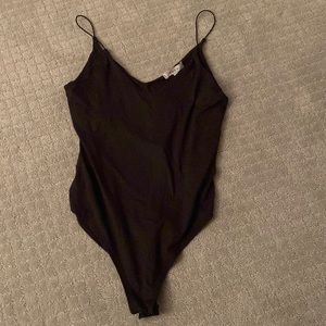 Plain black bodysuit